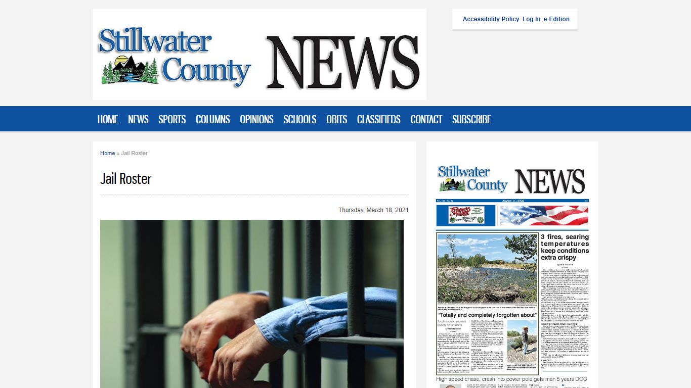 Jail Roster | Stillwater County News